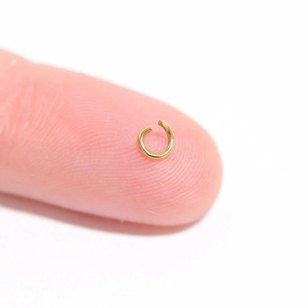 100 Pack 18K Gold PVD Stainless Steel Saw Cut Jump Rings / ENC0002