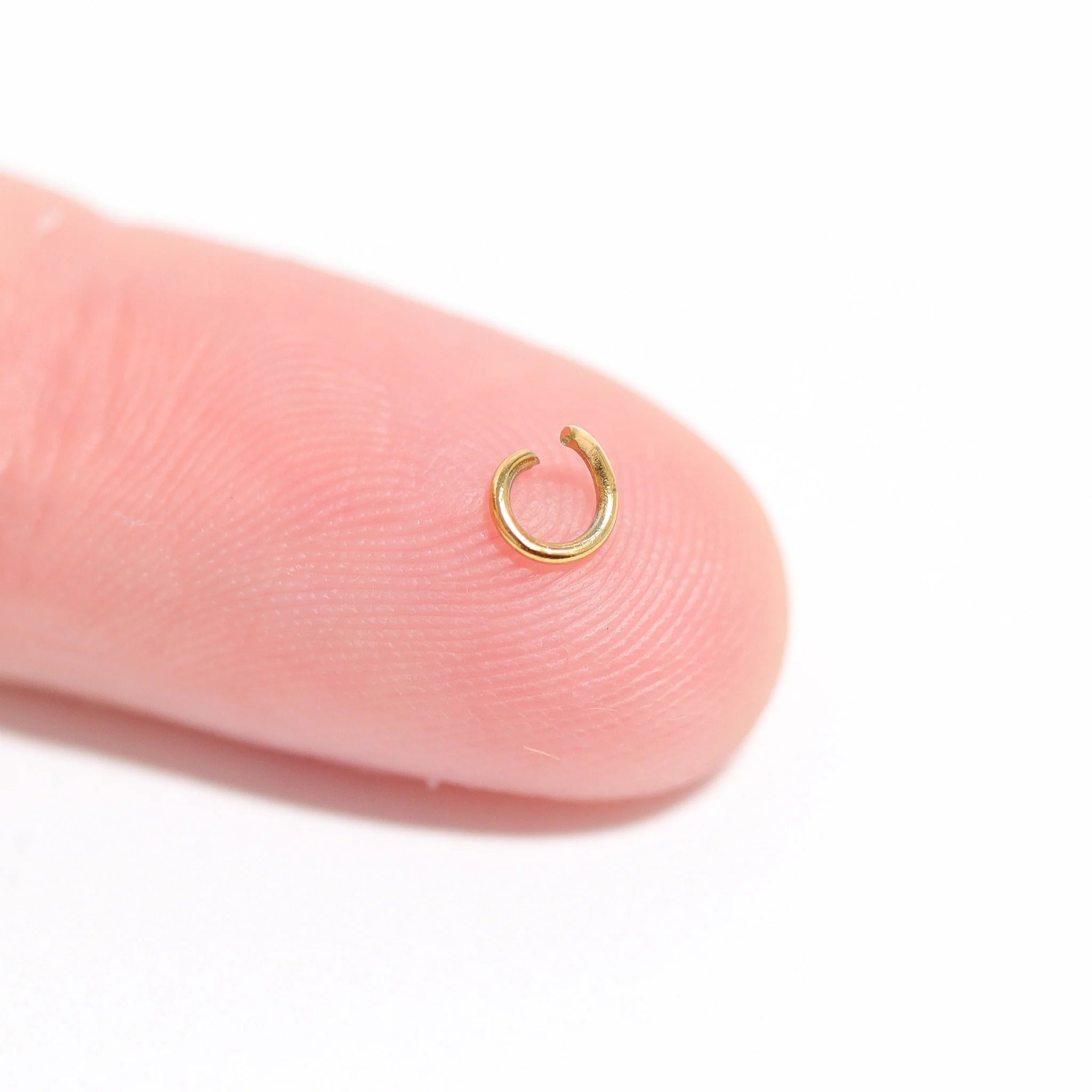 100 Pack 18K Gold PVD Stainless Steel Saw Cut Jump Rings / ENC0002